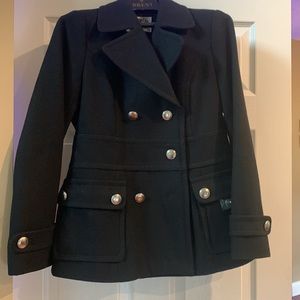 Esprit Black Pea Coat Size M